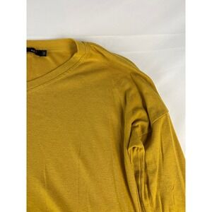 DJT‎ Mustard Yellow V-Neck Long Sleeve Tunic Top Women's Size M